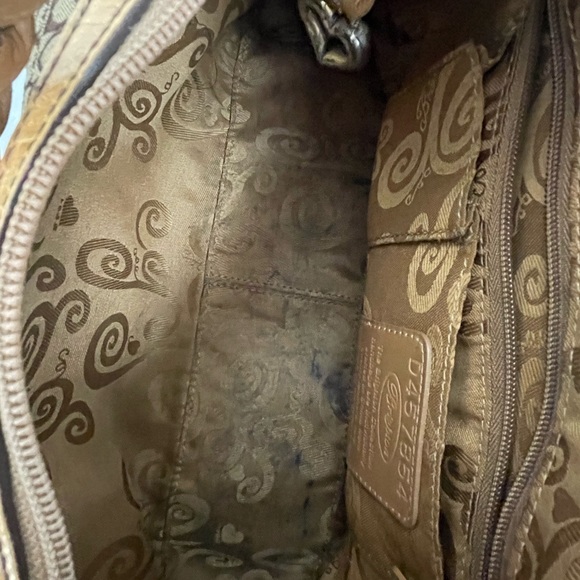 Brighton Canvas And Leather Trim Shoulder Bag GUC - Picture 9 of 12